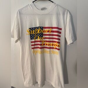 Vintage Operation Desert Storm - White Support Our Troops T-Shirt